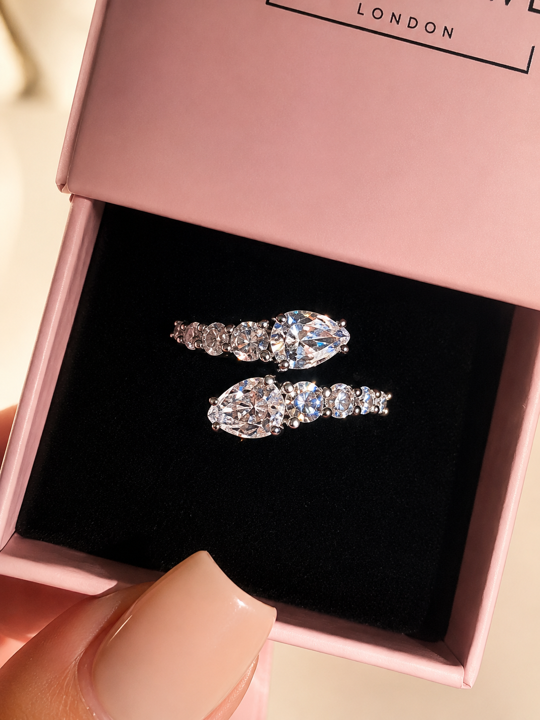 Pear Crystal Ring