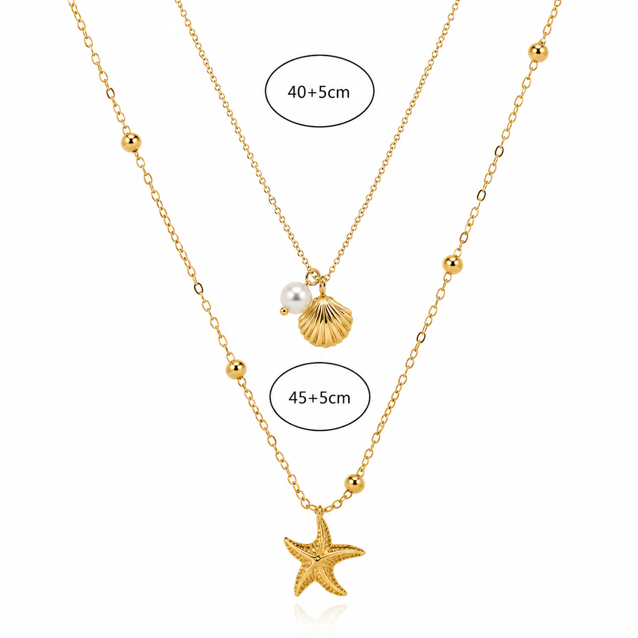 Layered Shell & Starfish Necklace