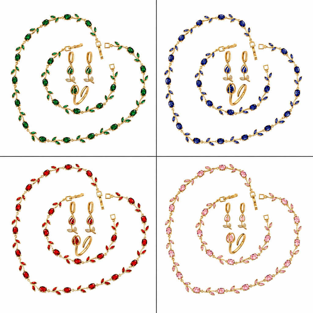 Elegant Tulip 4-Piece Jewelry Set