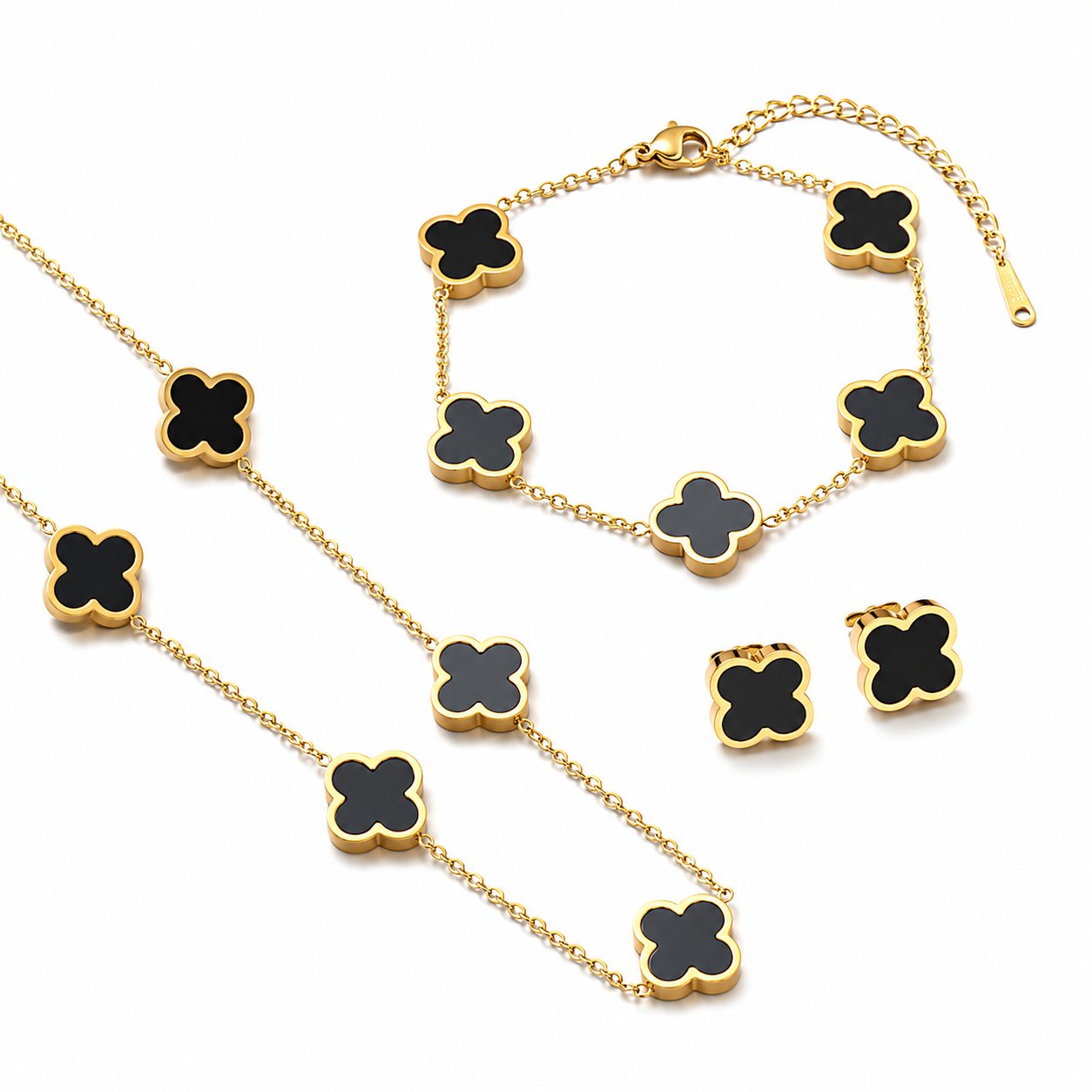 Four-Leaf Clover Jewelry Set