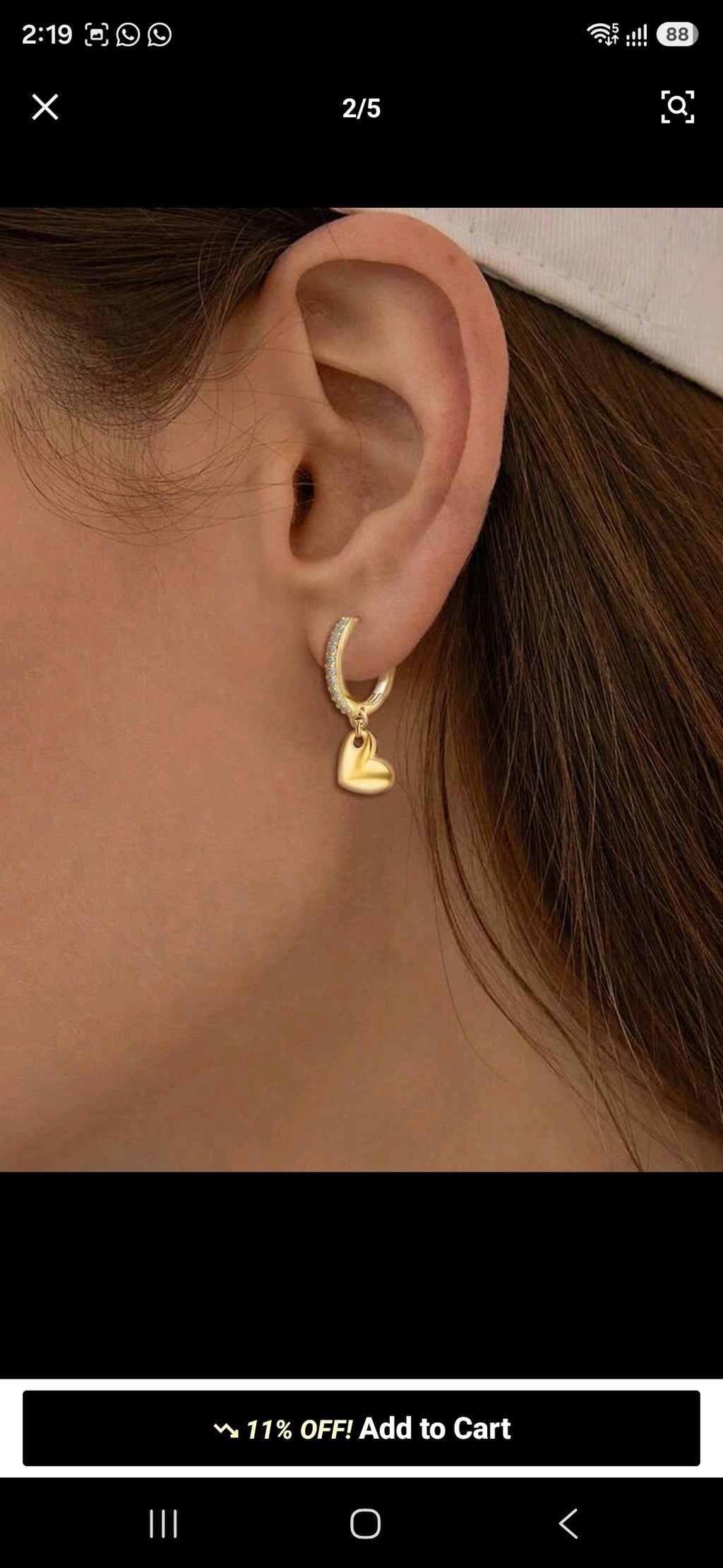 Heart Hoop Earrings