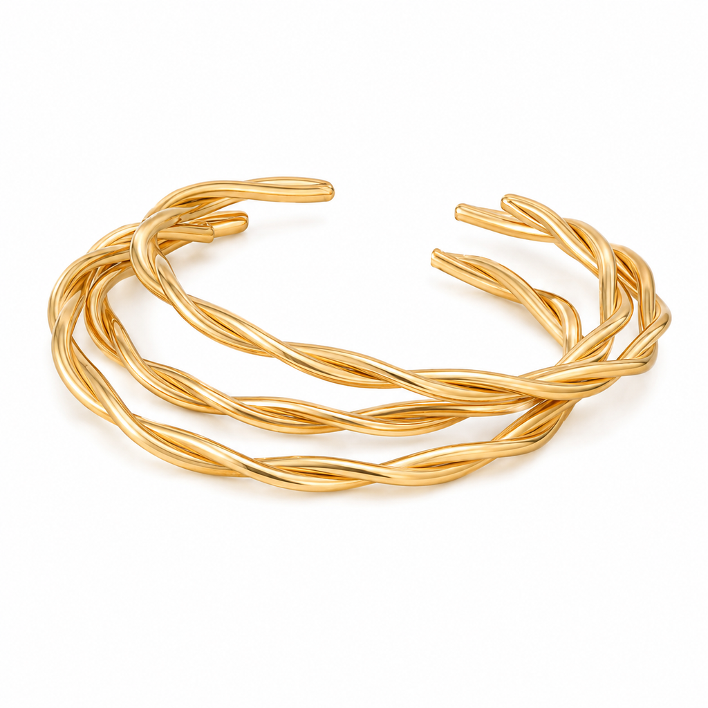 Wave Cuff Bracelet Set