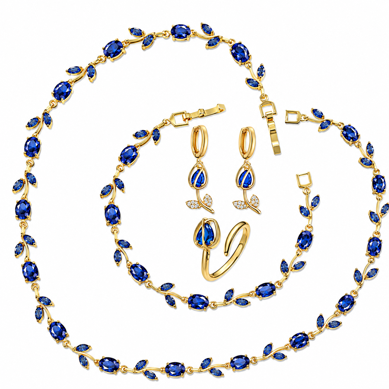 Elegant Tulip 4-Piece Jewelry Set