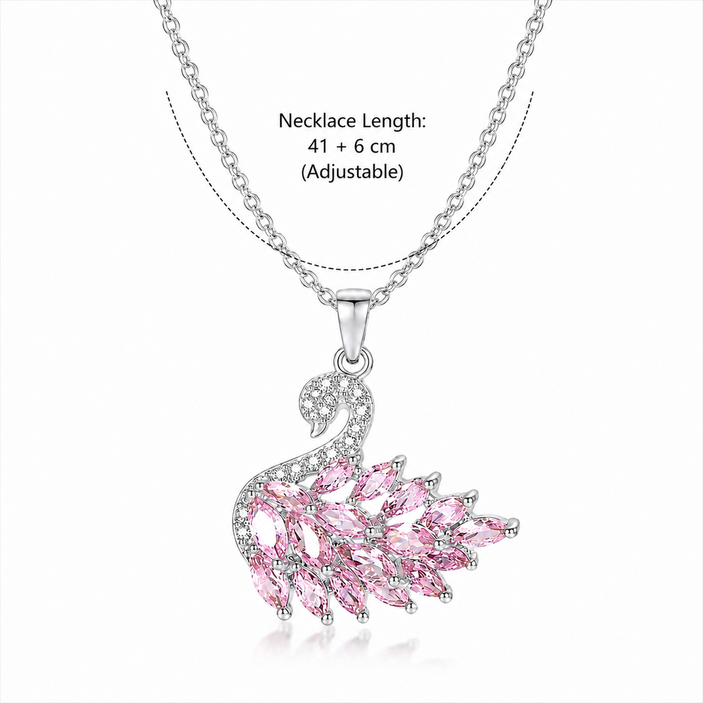 Pink Swan Necklace