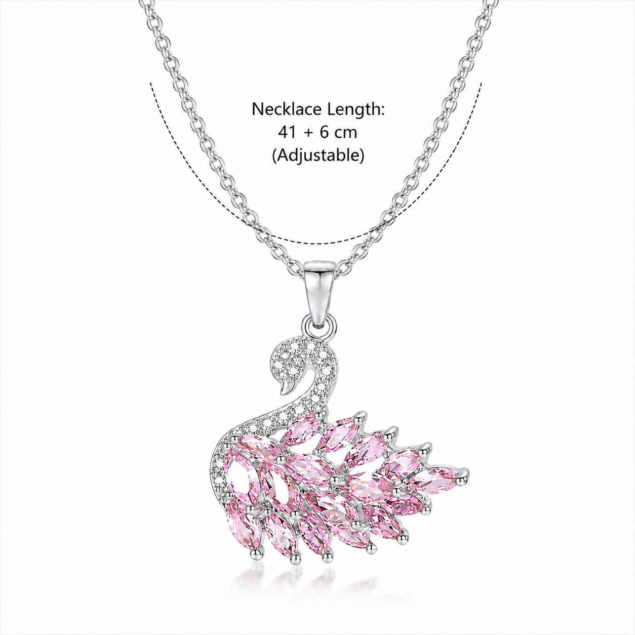 Pink Swan Necklace