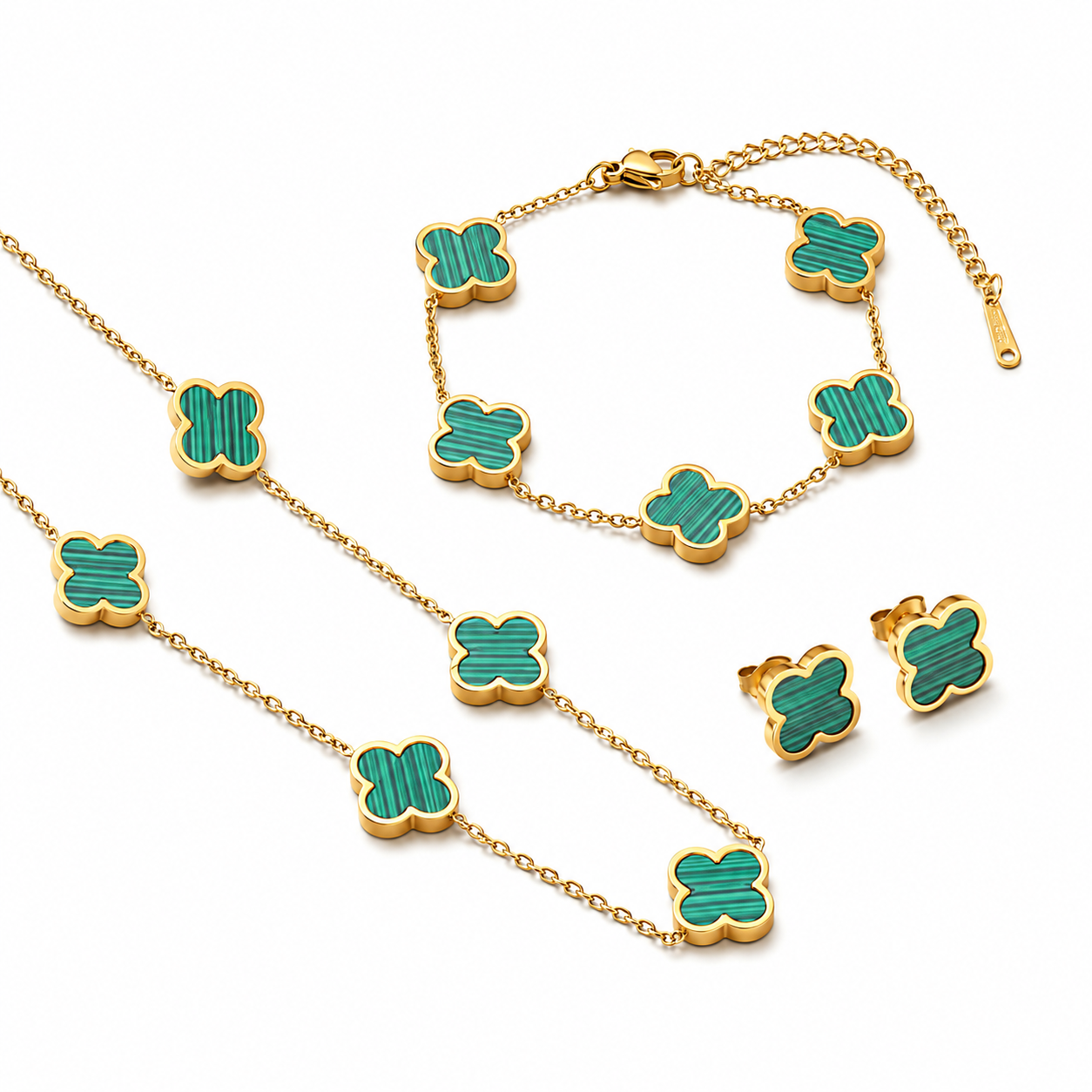 Four-Leaf Clover Jewelry Set
