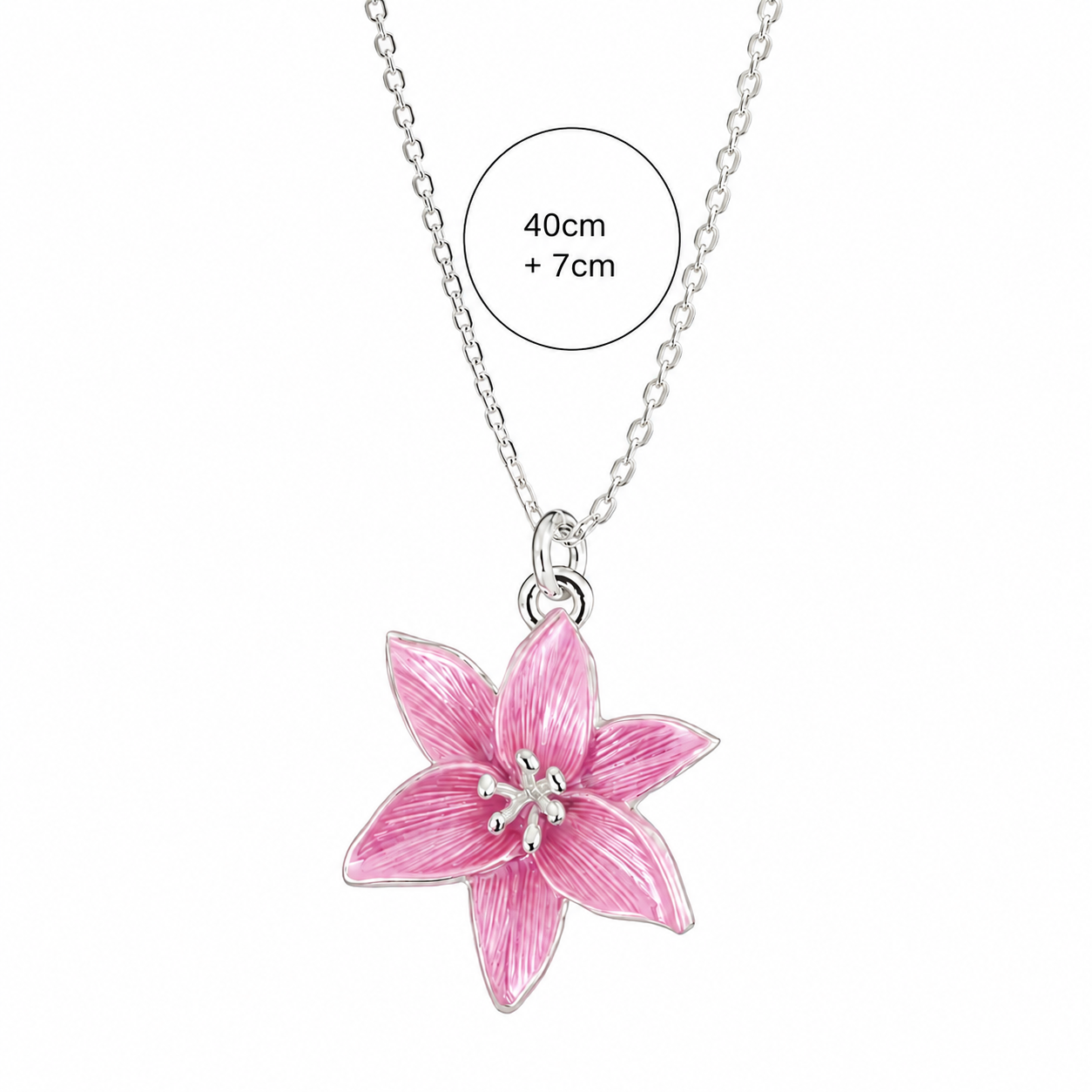 Lily Flower Pendant Necklace