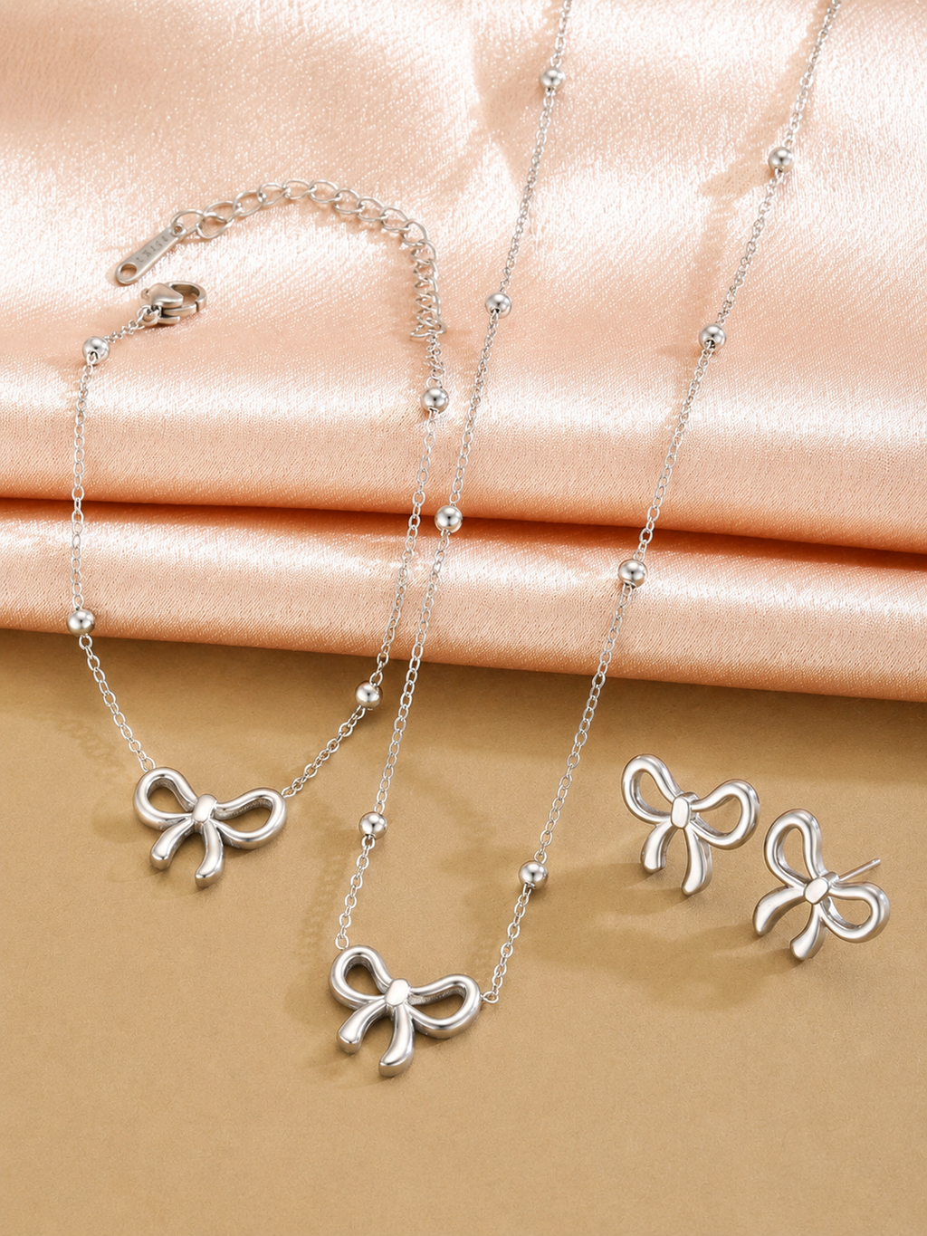 3-Piece Bow Jewelry Set