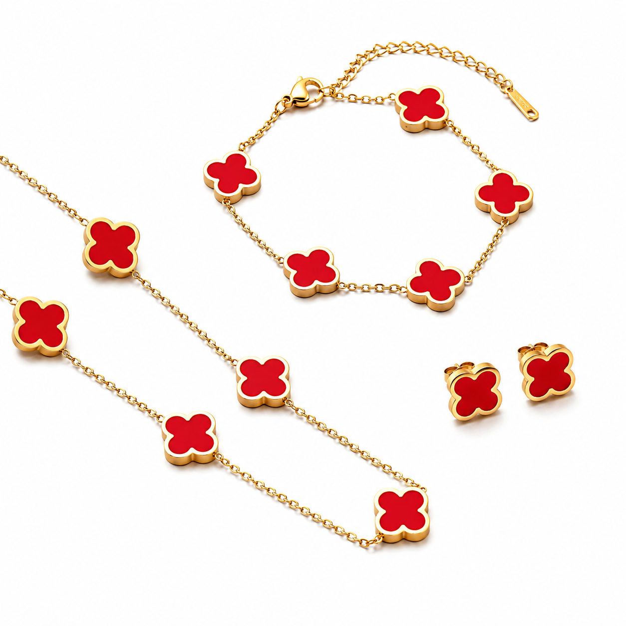 Four-Leaf Clover Jewelry Set