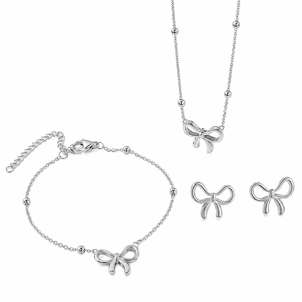 3-Piece Bow Jewelry Set