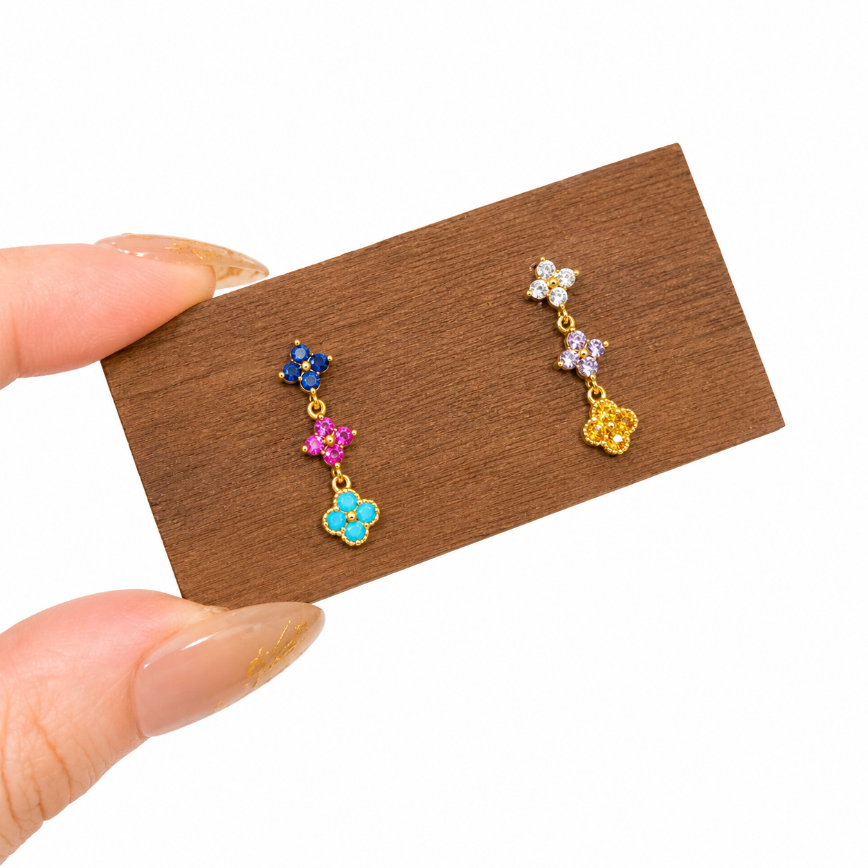 Colorful Clover Earrings