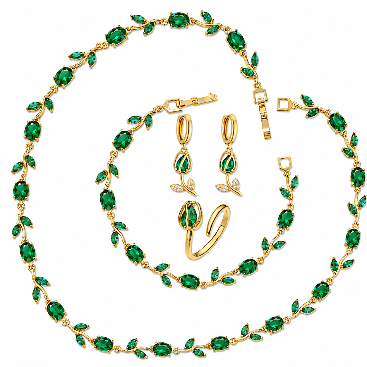 Elegant Tulip Jewelry Set