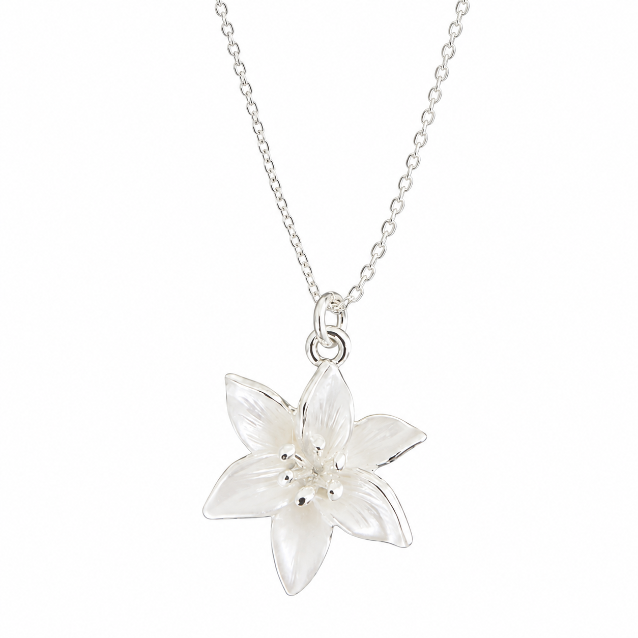 Lily Flower Pendant Necklace