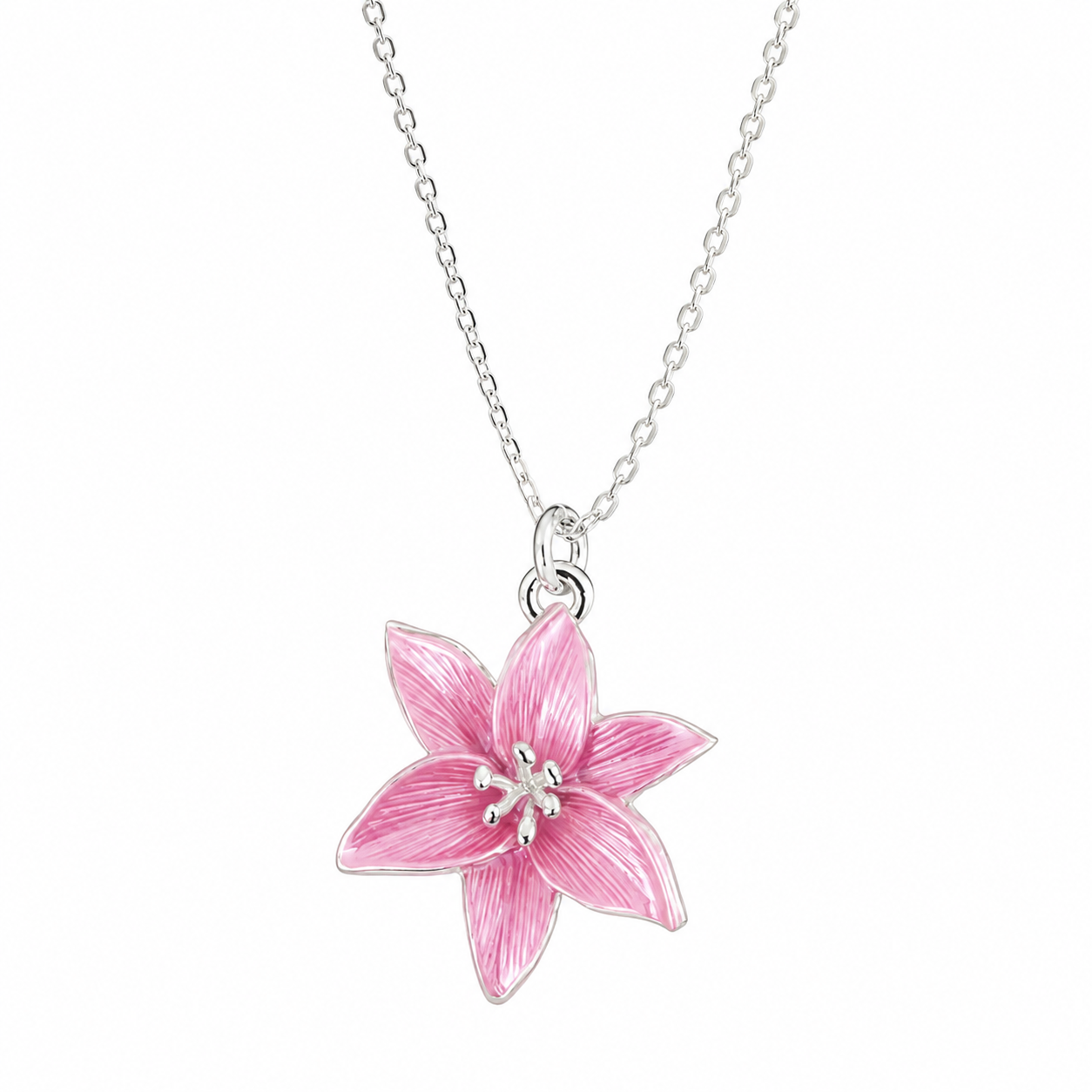 Lily Flower Pendant Necklace