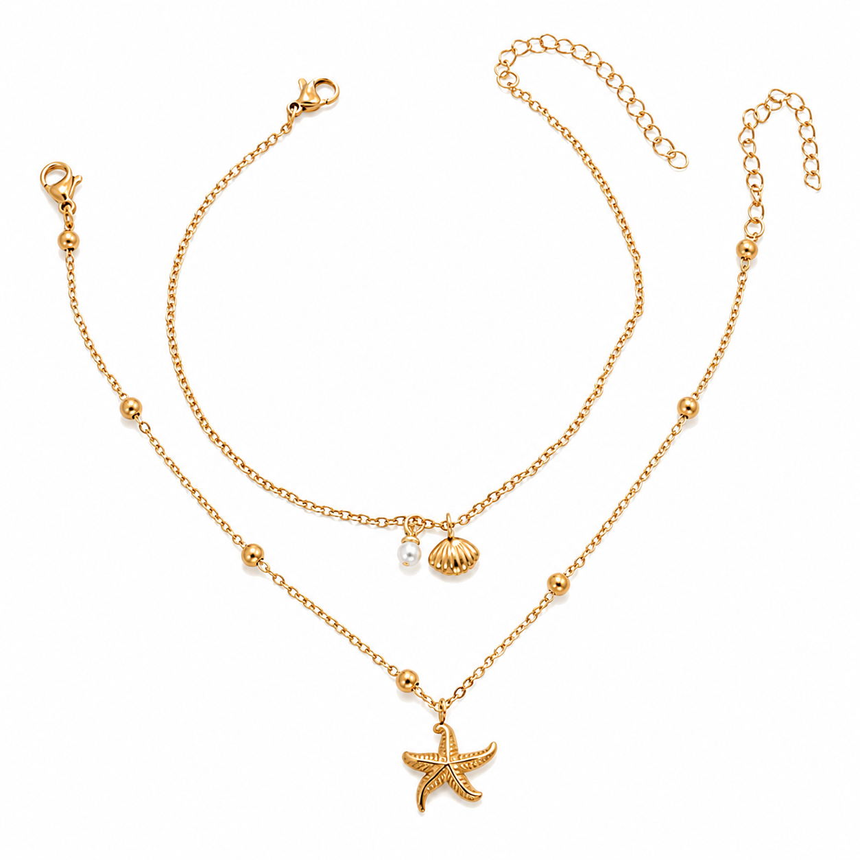 Starfish Shell Anklet