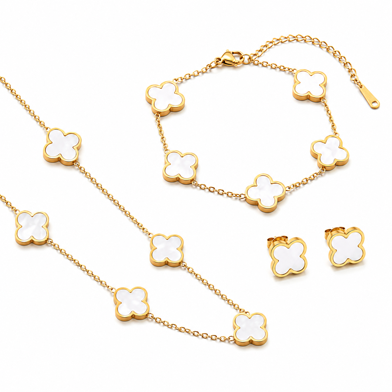 Four-Leaf Clover Jewelry Set
