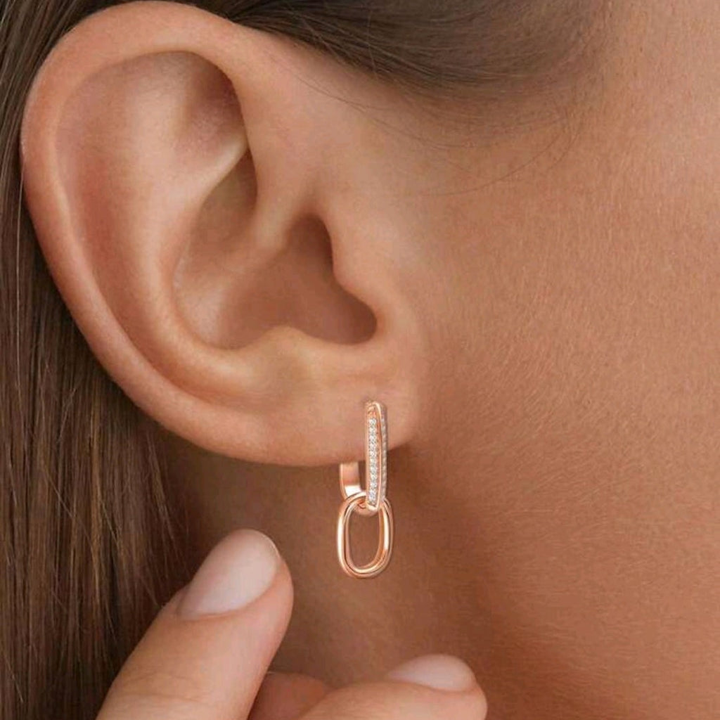 Oval Drop Earrings