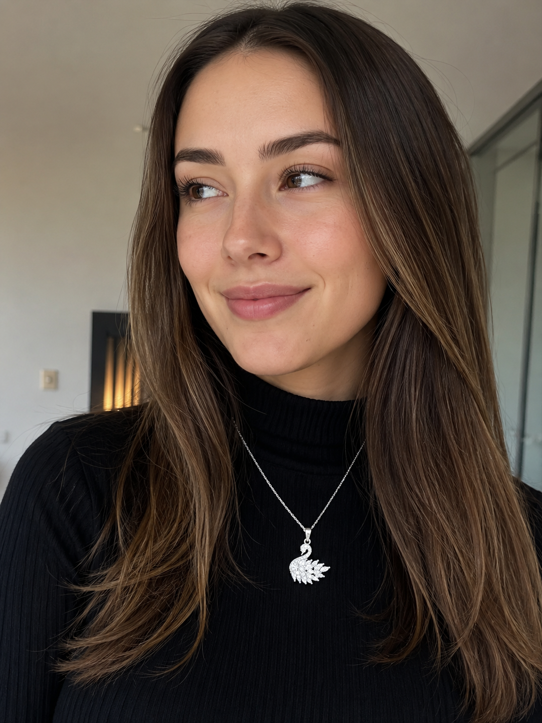 Silver Swan Necklace