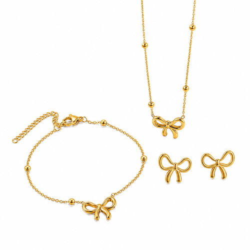 3-Piece Bow Jewelry Set