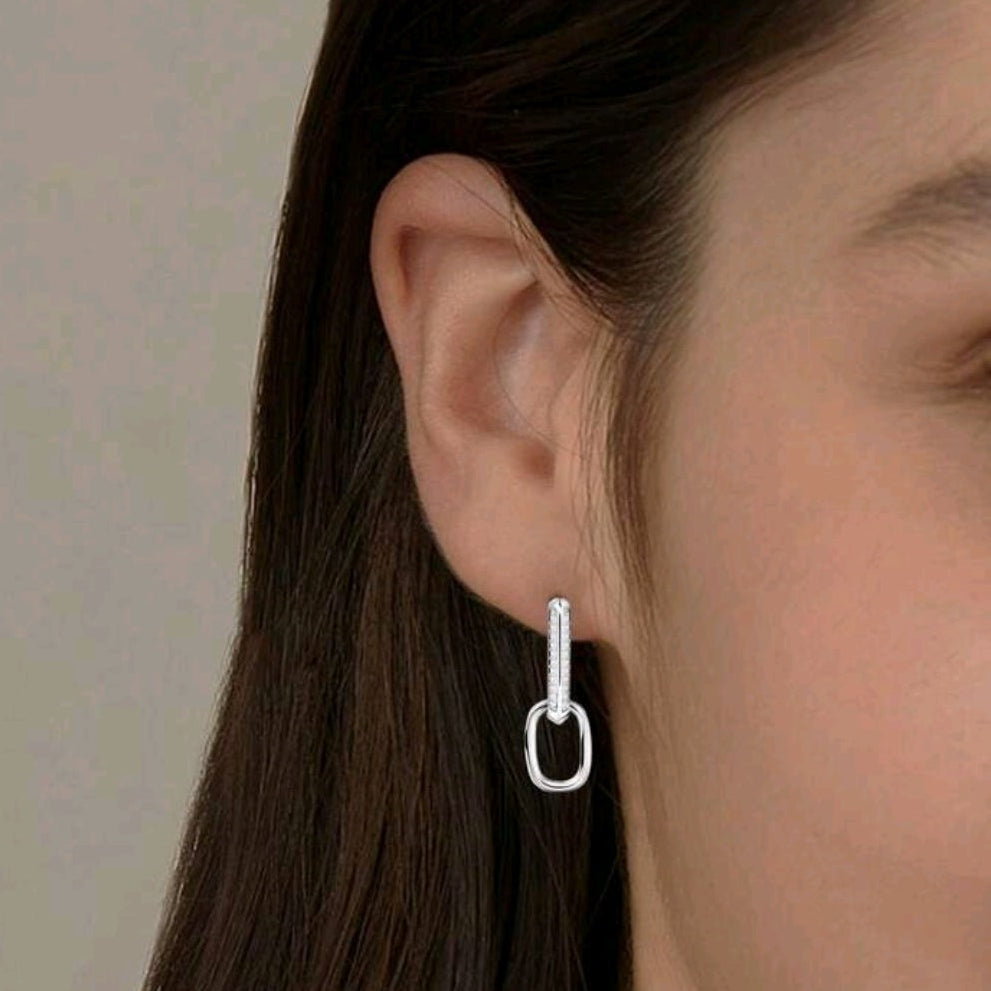 Oval Drop Earrings