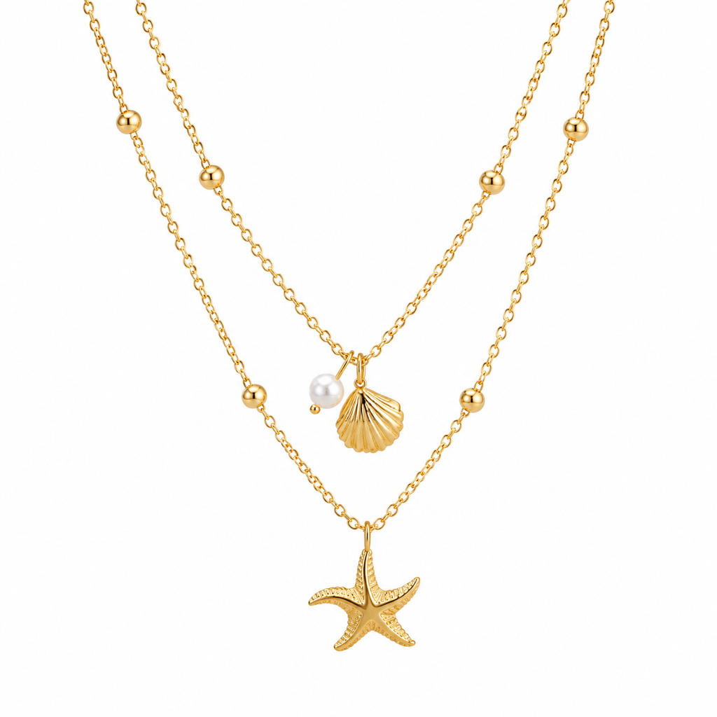 Layered Shell & Starfish Necklace